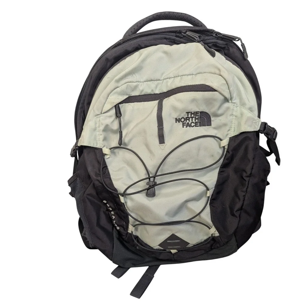The North Face Thrashed Borealis Backpack Grey Black FlexVent Bungee Daypack